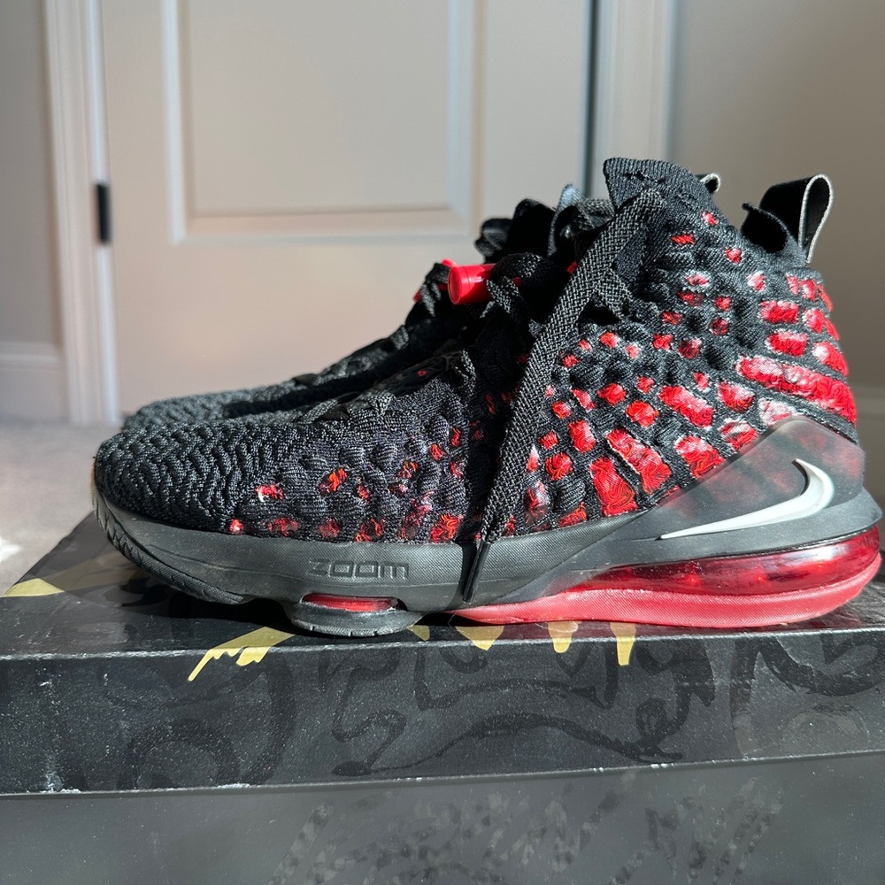 Nike Lebron James 17 Bronny Black Red Sneakers